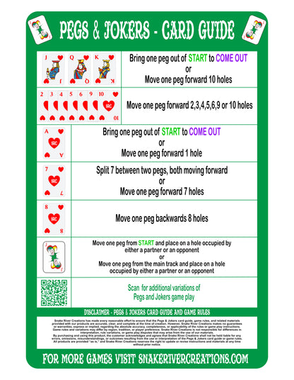 Pegs and Jokers Card Guides